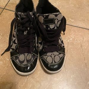 Coach black hightop size8